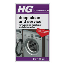 HG Deep Clean Washing Machine & Dishwasher Cleaner, 2 x 100g