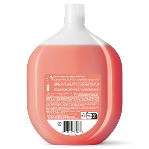 Method Method Washing Up Liquid Refill, Peach & Pink Pepper, 1 L 2