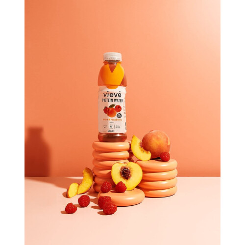 Vieve Protein Water, Peach & Raspberry, 6x500ml, 20g Protein 2