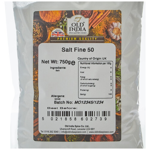 Old India Salt Fine 50 750g 2