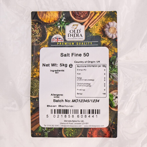 Old India Salt Fine 50 5kg 2