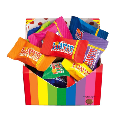 Tony's Chocolonely Tiny Tony's Gift Box - 180g Mini Chocolate Mix, 10 Flavors. 1