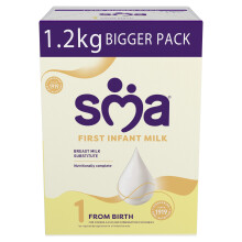 SMA First Infant Baby Infant Milk Milk Pro Powder Formula , from birth , 1.2 kg (Pack of 1),packaging may vary 2 x 600g
