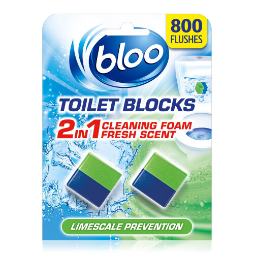 Bloo Bloo Toilet Blocks Limescale Prevention, Pack of 2