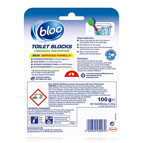 Bloo Bloo Toilet Blocks Limescale Prevention, Pack of 2 2