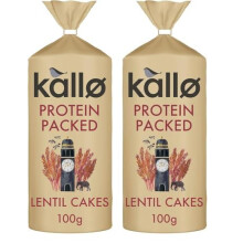Kallo Protein Lentil Cakes, 100g (2 Pack)
