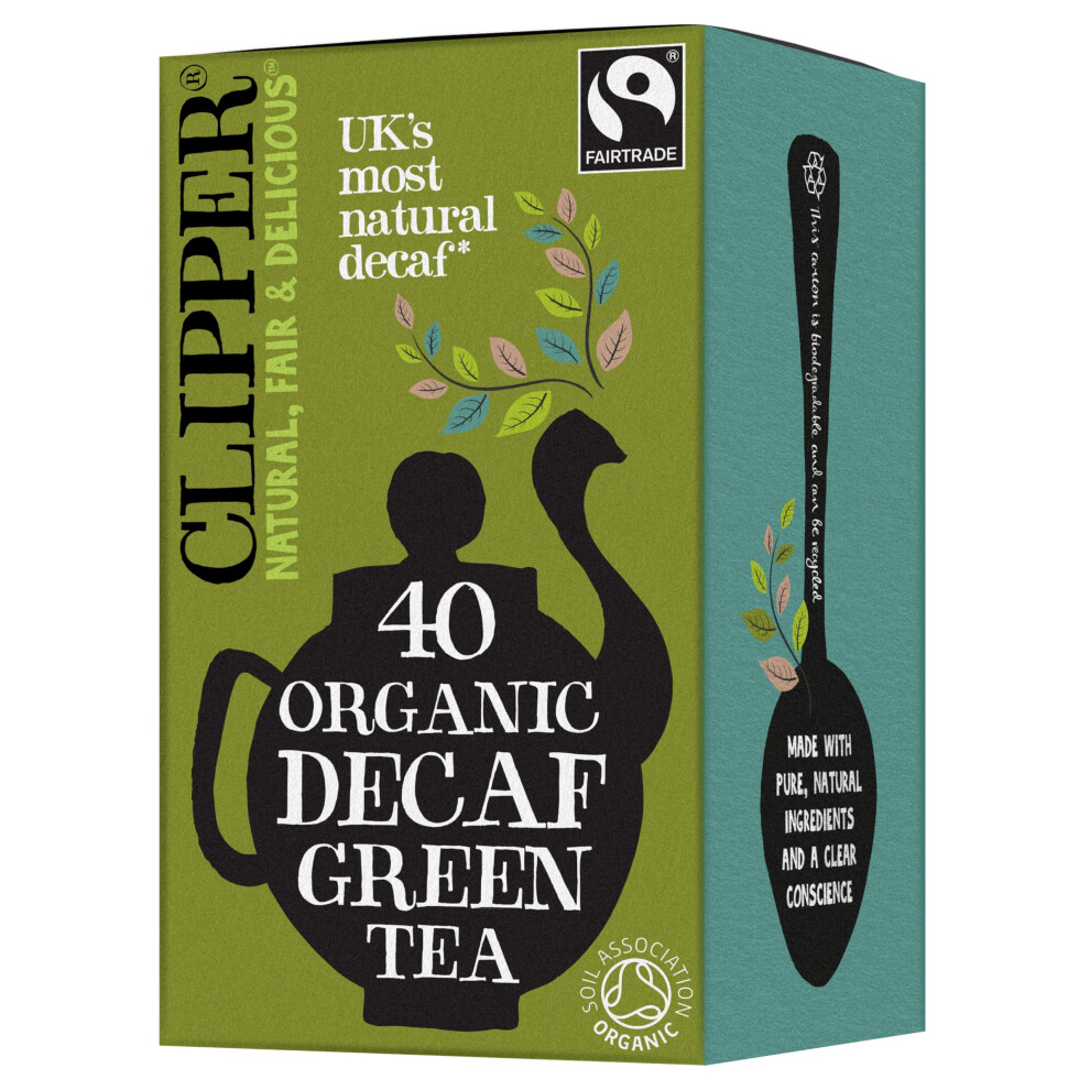 Clipper Organic Decaf Tea Bags, 40 Count Green