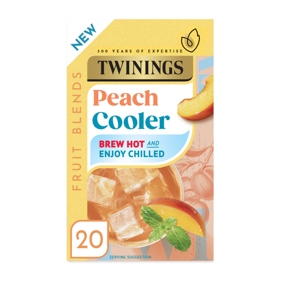 Twinings Peach Cooler. Peach Flavoured Fruit Infusion Tea Bags. 20 Tea Bags.