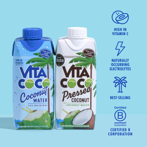 Vita Coco Bundle: Pure & Pressed Coconut Water, 12 x 330ml each 2