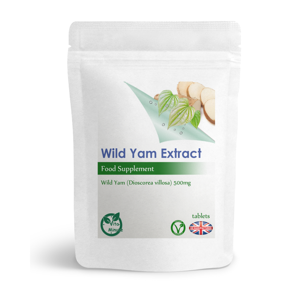 Vitaminute Strong 500Mg Wild Yam Extract (120 Tablets) Natural Phytoestrogens Uk