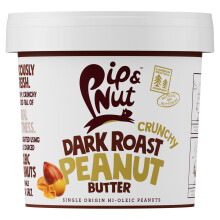 Pip & Nut Crunchy Dark Roast Peanut Butter, 1kg. No Palm Oil.