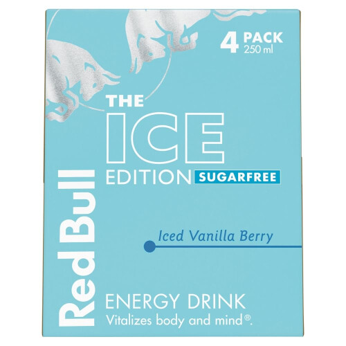 Red Bull Red Bull Iced Edition Sugar Free, 250 ml, 4 pack