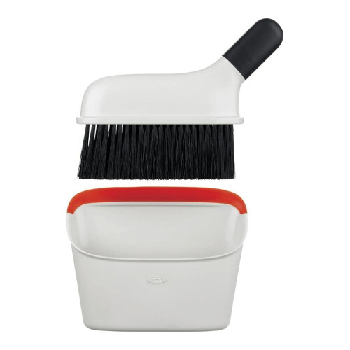 OXO OXO Good Grips Compact Dustpan & Brush Set, Red, Cream 2