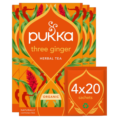 Pukka Pukka Herbs Three Ginger Tea, 4x20 Bags 1