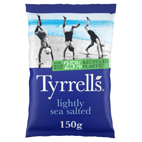 Tyrrells Lightly Sea Salted Sharing Crisps 150g 1