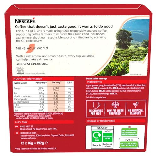 Nescafe NESCAFE 3 IN 1's Original (1 Pack 12 Drinks) 2