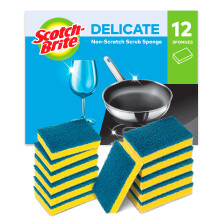 Scotch-Brite Delicate Non-Scratch Scrub Sponge, 12 Pieces