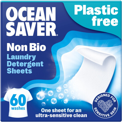 OceanSaver Eco Laundry Detergent Sheets - Non-Bio, 60 Washes 1