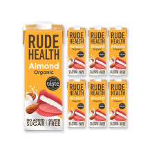 Rude Health Organic Almond Milk, 6 x 1L, Dairy-Free, No Sugar