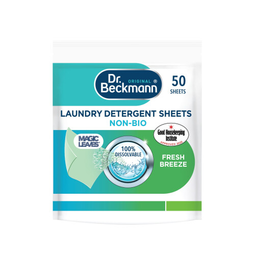 Dr Beckmann Dr. Beckmann Laundry Detergent Sheets NON-BIO | fresh breeze| Pre-dosed | 50 sheets 1