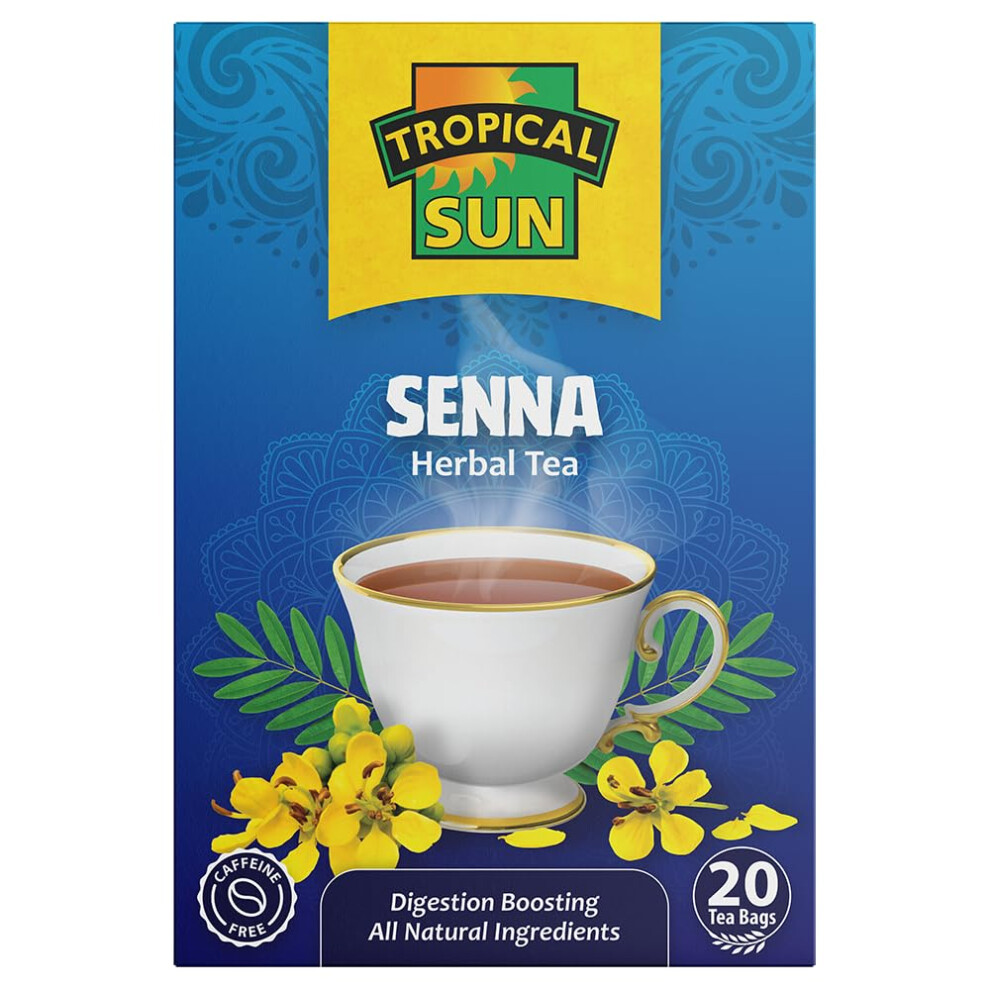 Tropical Sun Senna 20 Tea Bags, Caffeine Free With Natural Ingredients