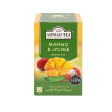 Ahmad Tea Green Tea | Mango & Lychee Green Tea | 20 Teabag Sachets | 1 Pack