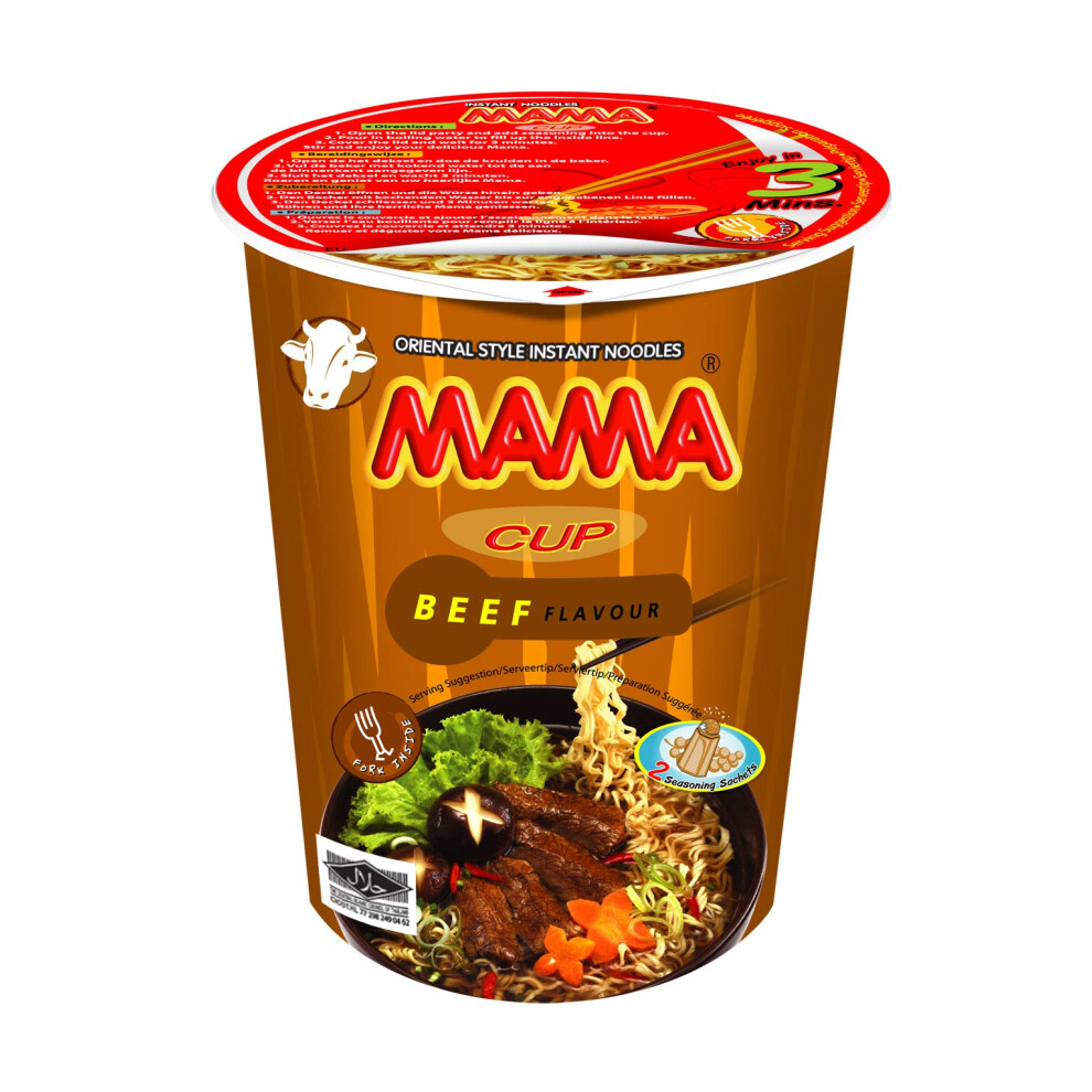 Mama Instant Cup Noodle With Beef Flavor 70 G - Tmamacupb