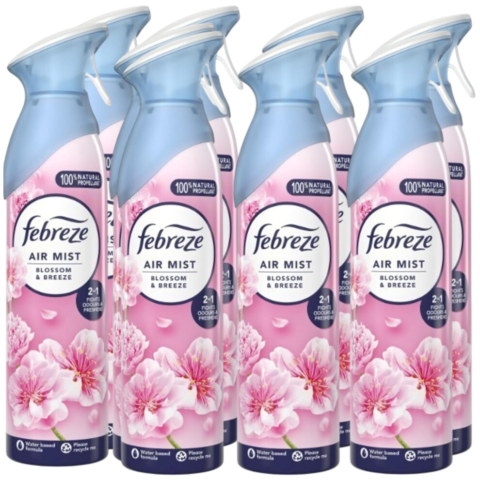 Febreze Air Freshener for Room Spray & Bathroom, Blossom & Breeze, 185ML x 8 Packs, Air Fresheners for Home-image-OPC-PHRCY6G-NEW