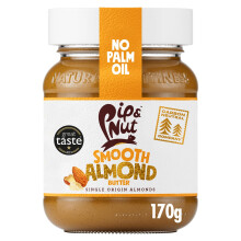 Pip & Nut Smooth Almond Butter, 6 x 170g, No Palm Oil