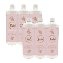 Fabulosa Laundry Cleanser & Fabric Softener, 120 Washes, 1L, 6 Pack