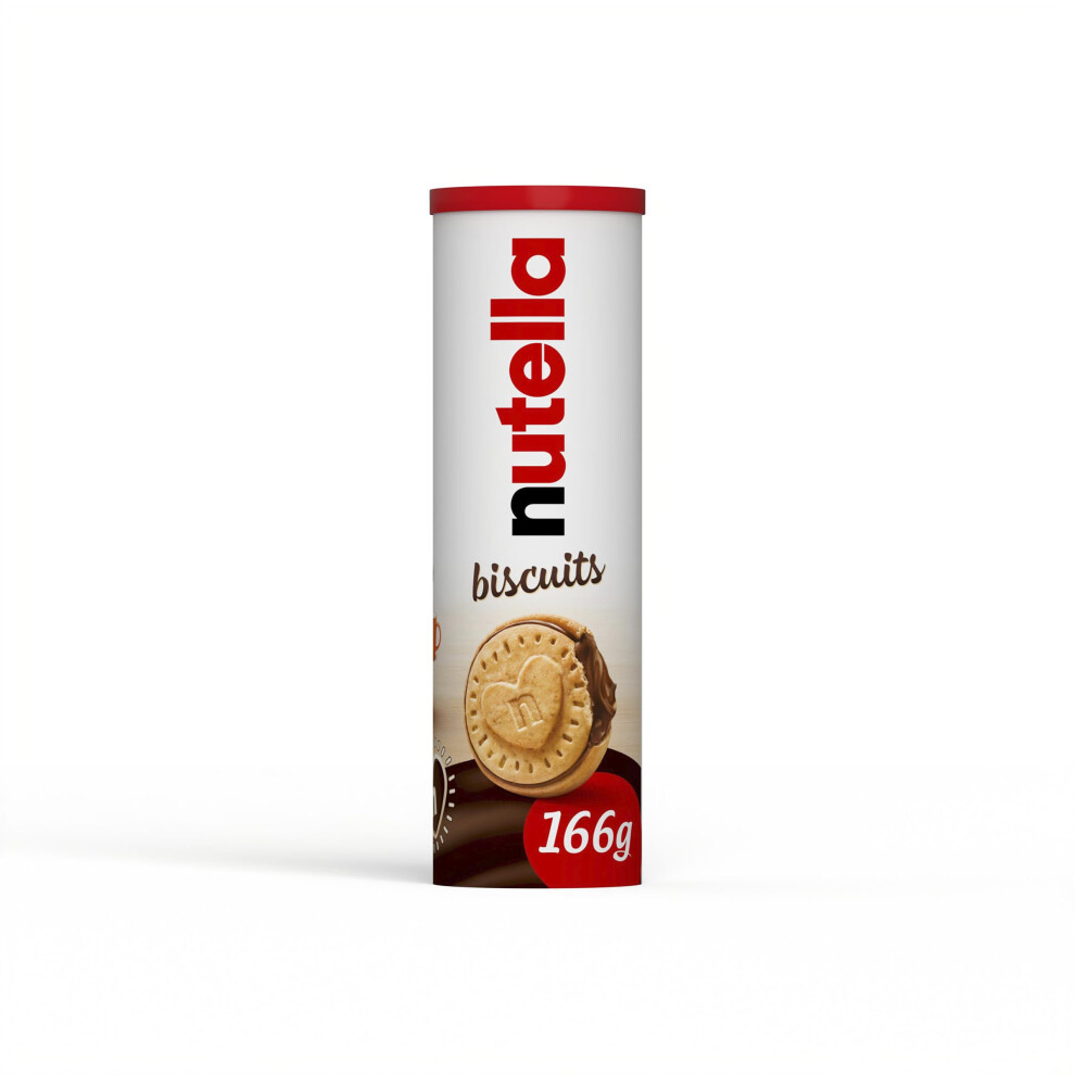 Nutella Chocolate Biscuits, Snacks, Party Food, Crunchy Biscuits With Creamy Spread Tube Of 12 Biscuits, 166G