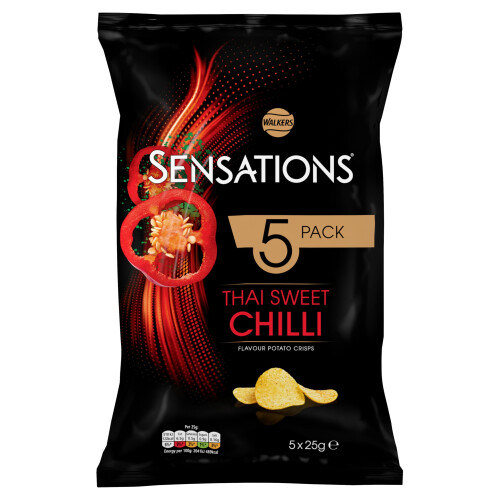 Walkers Sensations Thai Sweet Chilli Multipack Crisps, 5x25g 1