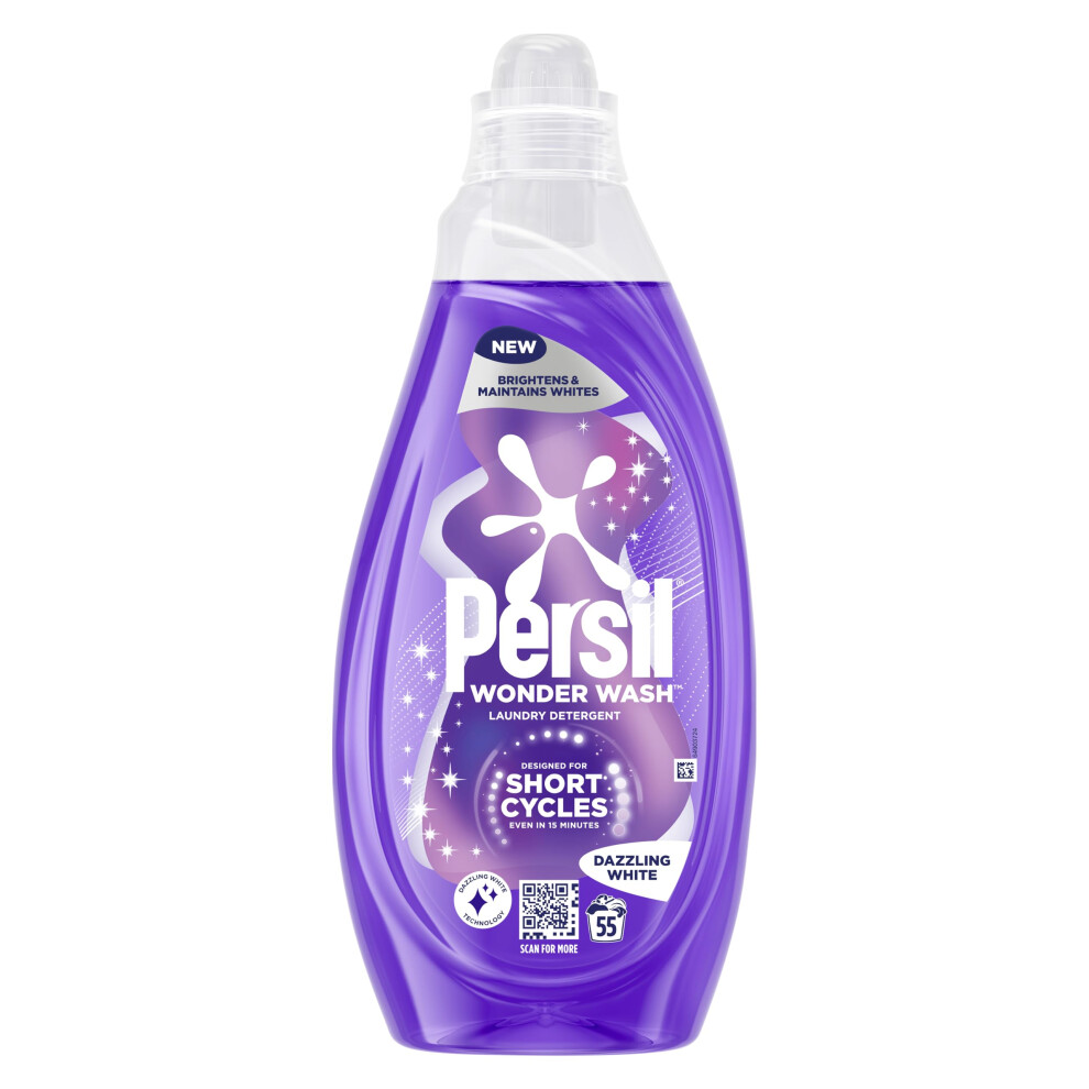 Persil Wonder Wash Liquid Detergent Featuring Dazzling Technology Maintains And Brightens Clothes 1.485 L (55 Washes) White