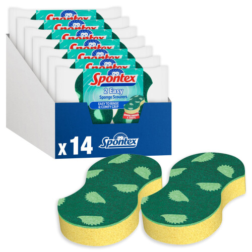 Spontex 2 Easy Sponge Scourers