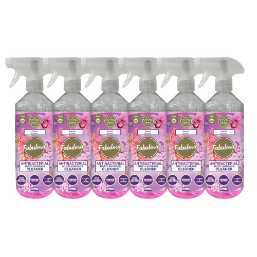 Fabulosa Fabulosa Antibacterial Disinfectant Spray, All Purpose Multi Surface Cleaner, 500ml, 6 pack, Exotic 1