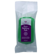 Culpitt Modelling Paste, Green, Sugarpaste, Gumpaste For Cake Decorating, Flowers, Animals, Figures, Models - Sets Hard, 100g