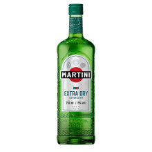 MARTINI Extra Dry Vermouth Aperitivo, 15% ABV, 75cl / 750ml, Bright Italian White Vermouth Infused with Hand-Selected Botanicals
