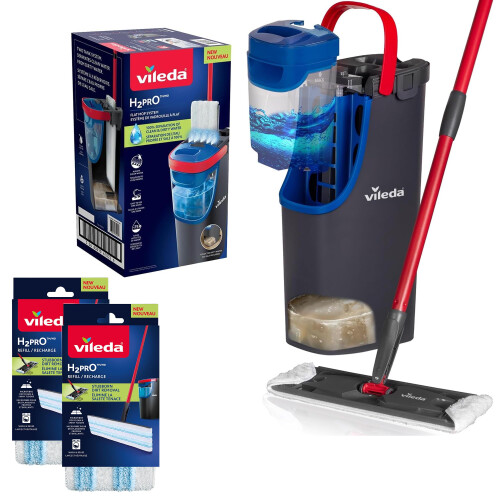 Vileda Vileda H2PrO Flat Mop System + 2 Refills