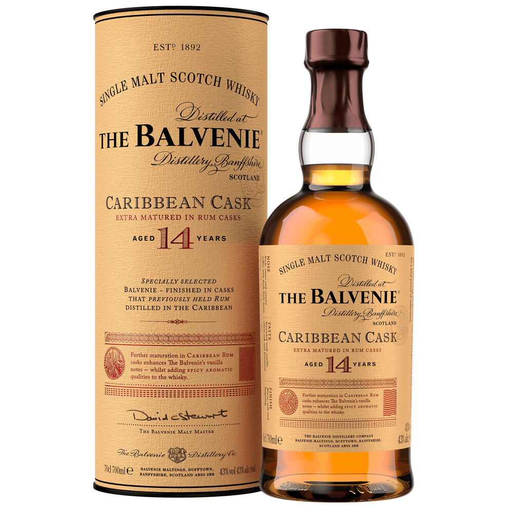 The Balvenie Balvenie Caribbean Cask Aged 14 Years Single Malt Scotch, 70Cl