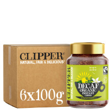 Clipper Decaf Organic Coffee 6x100g Instant Coffee