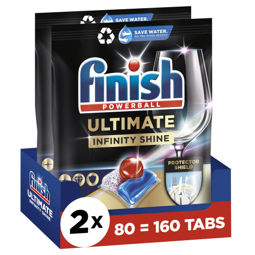 Finish Finish Ultimate Infinity Shine, 160 Dishwasher Tablets (80 X 2)