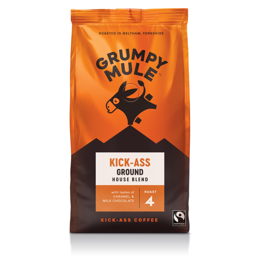 Grumpy Mule Kick-Ass House Blend Ground Coffee With Notes Of Caramel And Milk Chocolate 200G