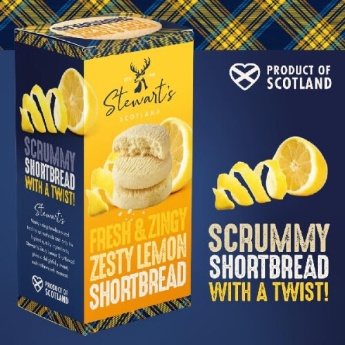 Stewart's Lemon Curd Shortbread, 160g 2