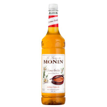 MONIN Premium Creme Brulee Syrup 1L for Coffee and Cocktails. Vegan-Friendly, Allergen-Free, 100 Percent Natural Flavours and Colourings