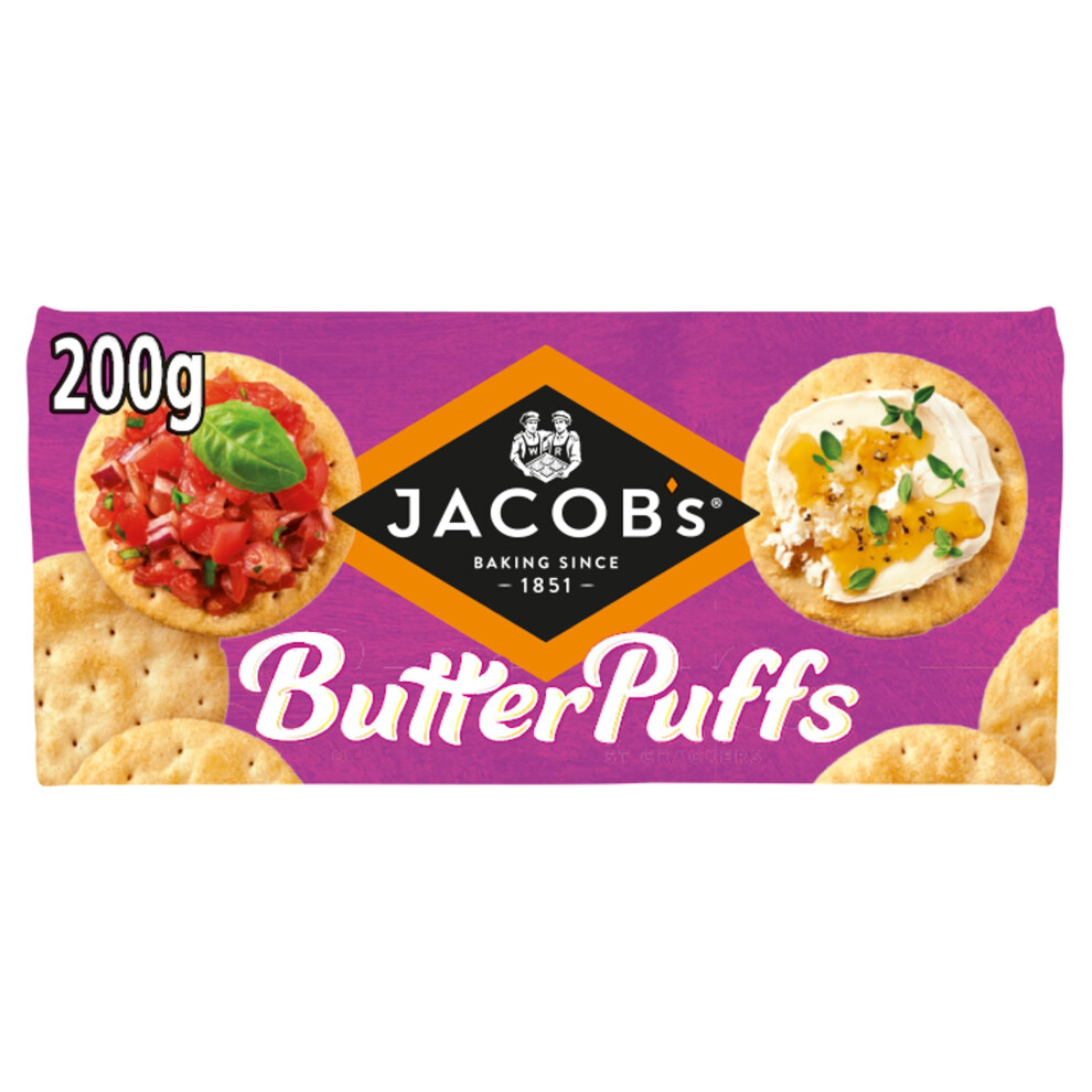 Jacobs Jacob's Butter Puffs Crackers - The Light & Flaky Biscuit, 200 G (Pack Of 1)