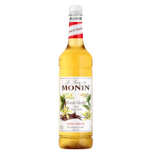 MONIN Premium French Vanilla syrup 1L for Coffee and Cocktails. Vegan-Friendly, Allergen-Free, 100% Natural Flavours and Colourings