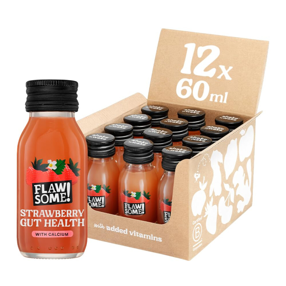Flawsome Flawsome! Prebiotic Shots (12X60ml) | Gut Health, 3G Prebiotic Fibre