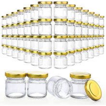 Patzy Small Glass Canning Jars Mini Mason Jars pentru me?te?uguri pentru condimente de nunta Favore ?i fabricare a lumnarilor - 36 de buca?i 1,5