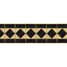 Walldesign Decor Border Sticker - Stone Inlay Diamond Mönster - 3 tum med 20 ft - För köksvardagsrum Dekoration - Glansig laminerad vattentät vin