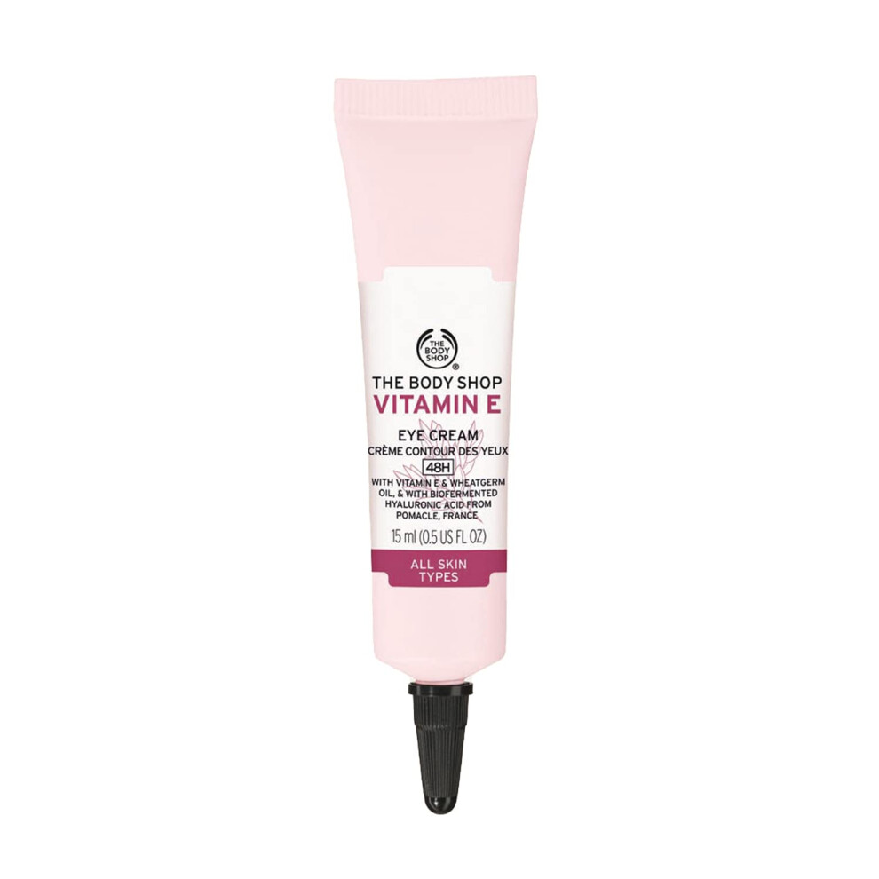 The Body Shop Vitamin E Eye Cream - Reduces the Appearance of Fine Lines - Refreshes & Hydrates - For All Skin Types - Vegan - 0.5 oz